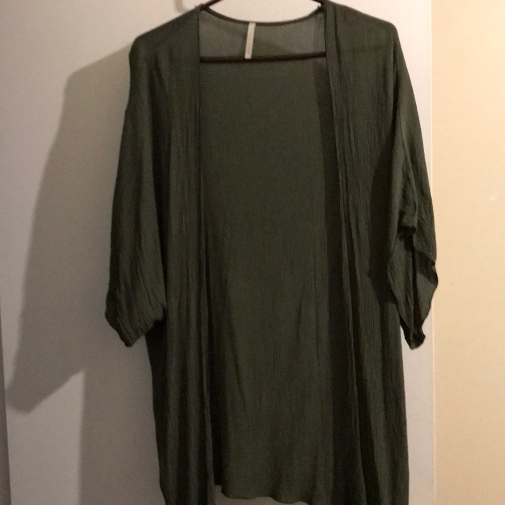 Boutique hunter green Long cardigan